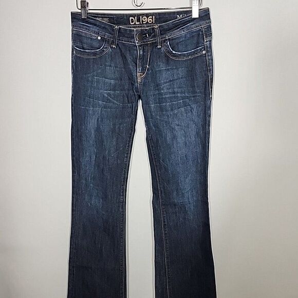 DL1961 Milano Bootcut Jeans Womens 27 Dark Wash 4-Way Stretch Control Denim Low - Picture 1 of 8